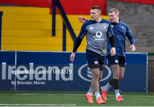 Ireland Rugby Squad Training and Press Conference