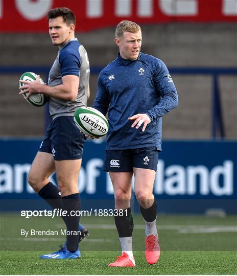 Ireland Rugby Squad Training and Press Conference