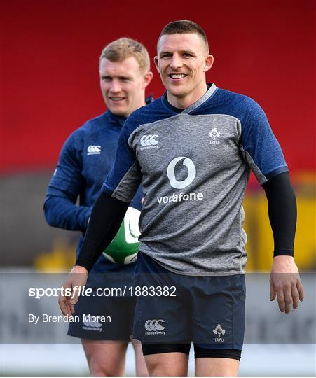 Ireland Rugby Squad Training and Press Conference