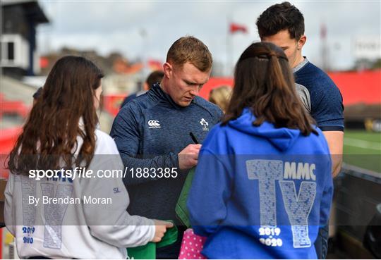 Ireland Rugby Squad Training and Press Conference