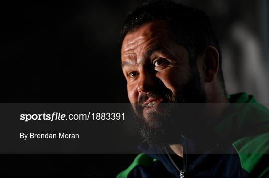 Ireland Rugby Squad Training and Press Conference