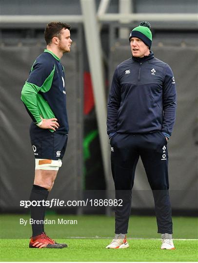 Ireland Rugby Squad Training and Press Conference