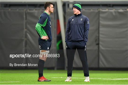 Ireland Rugby Squad Training and Press Conference