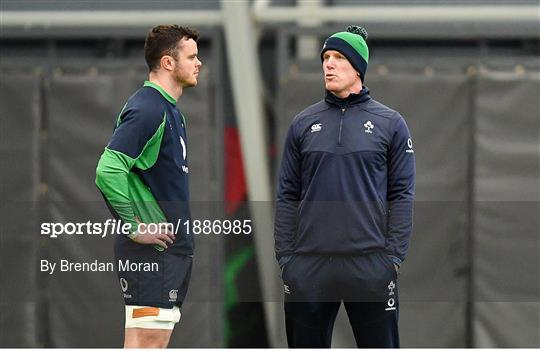 Ireland Rugby Squad Training and Press Conference