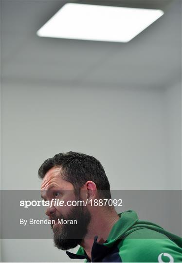 Ireland Rugby Squad Training and Press Conference