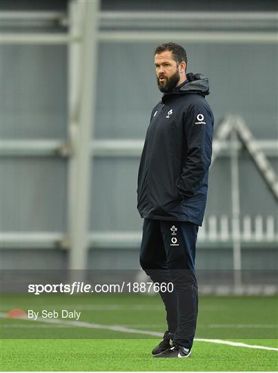 Ireland Rugby Squad Training and Press Conference