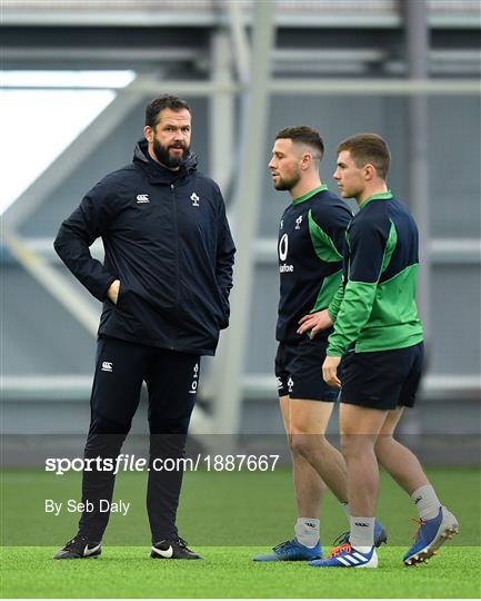 Ireland Rugby Squad Training and Press Conference