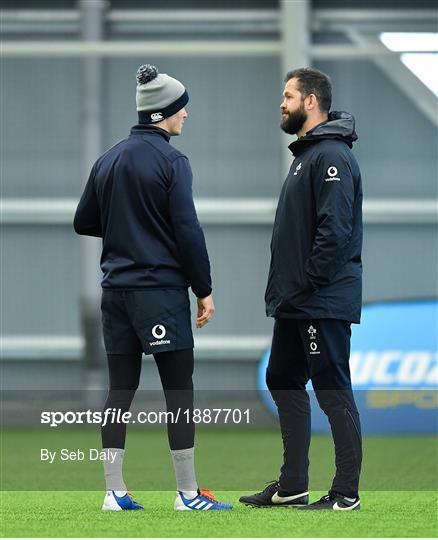 Ireland Rugby Squad Training and Press Conference