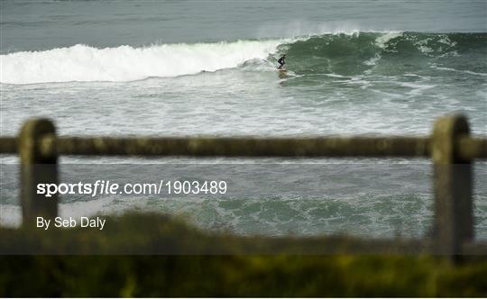 Surfers at Lahinch Beach in Clare