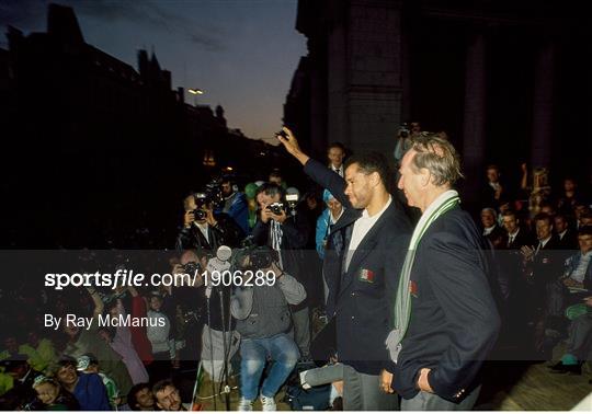 Republic of Ireland Homecoming from the 1990 FIFA World Cup Finals