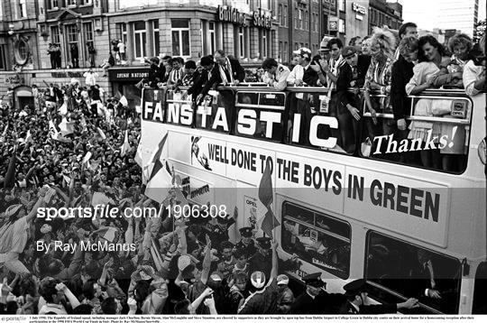 Republic of Ireland Homecoming from the 1990 FIFA World Cup Finals Republic of Ireland Homecoming from the 1990 FIFA World Cup Finals