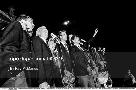 Republic of Ireland Homecoming from the 1990 FIFA World Cup Finals