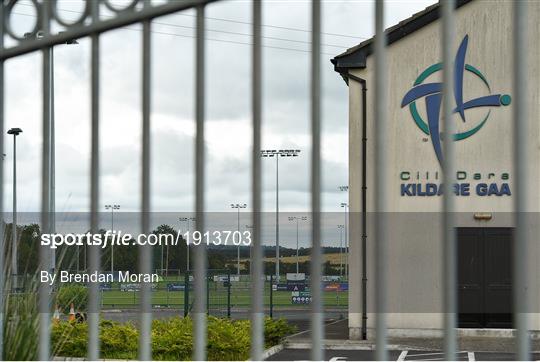 General views of GAA pitches in Kildare and Laois