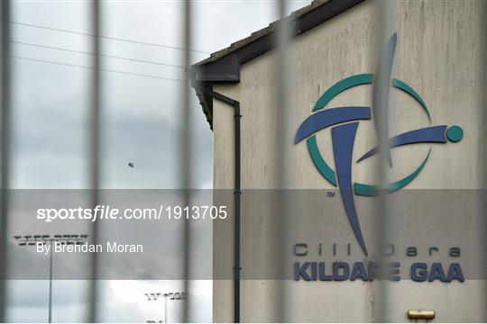 General views of GAA pitches in Kildare and Laois