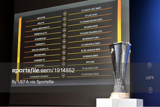 UEFA Europa League 2020/21 First Qualifying Round Draw