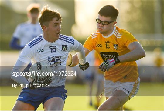 Antrim v Monaghan - Electric Ireland Ulster Minor Football Championship Quarter Final Antrim v Monaghan - Electric Ireland Ulster Minor Football Championship Quarter Final