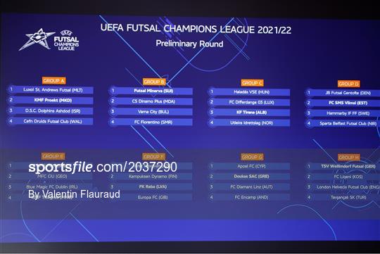 UEFA Futsal Champions League 2021/21 Preliminary Round Draw