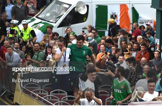 Team Ireland olympic champion Kellie Harrington returns home to Dublin Team Ireland olympic champion Kellie Harrington returns home to Dublin