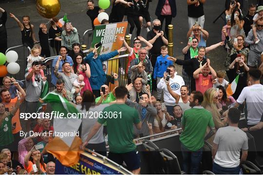 Team Ireland olympic champion Kellie Harrington returns home to Dublin