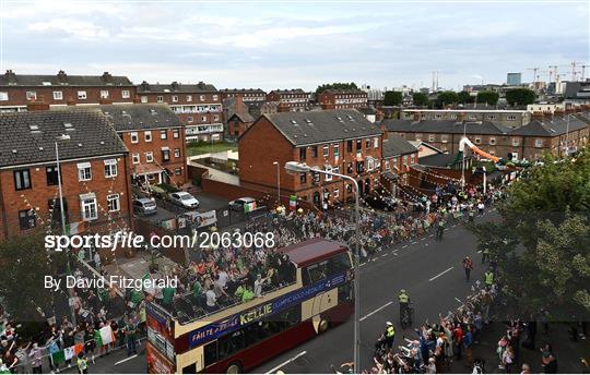 Team Ireland olympic champion Kellie Harrington returns home to Dublin