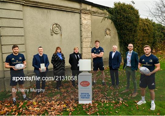 Leinster Rugby, McGreals Health and Novaerus partnership announcement