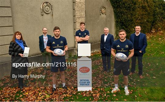 Leinster Rugby, McGreals Health and Novaerus partnership announcement