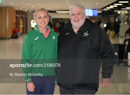 Ireland World Indoor Athletics Team Return from Serbia