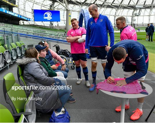 Leinster Rugby Captain’s Run Welcome Adam Reddington and Make-A-Wish Charity