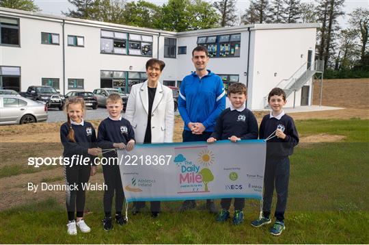 Ministers Norma Foley and Jack Chambers visit local schools to support ‘the Daily Mile'
