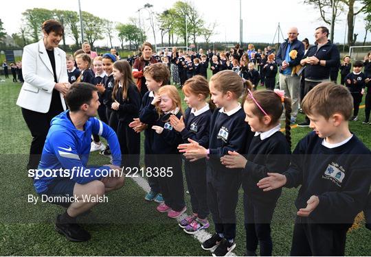 Ministers Norma Foley and Jack Chambers visit local schools to support ‘the Daily Mile'