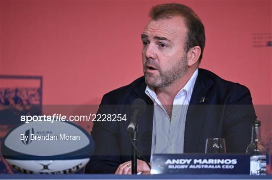 World Rugby Cup future hosts announcement media conference World Rugby Cup future hosts announcement media conference