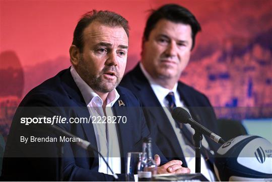 World Rugby Cup future hosts announcement media conference World Rugby Cup future hosts announcement media conference