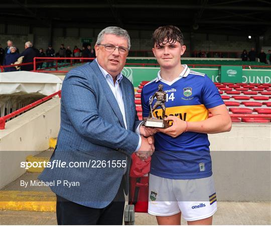 Electric Ireland Best & Fairest Award at Tipperary v Galway - Electric Ireland GAA Hurling All-Ireland Minor Championship Semi-Final