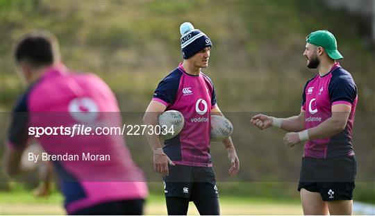 Ireland Rugby Squad Training and Media Conference