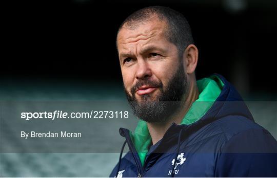 Ireland Rugby Squad Training and Media Conference