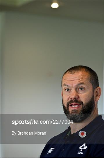 Ireland Rugby Squad Training and Media Conference