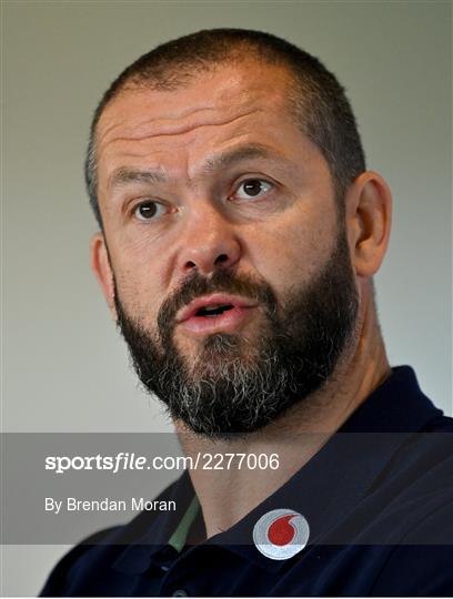 Ireland Rugby Squad Training and Media Conference