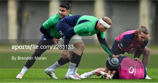 Ireland Rugby Squad Training and Media Conference