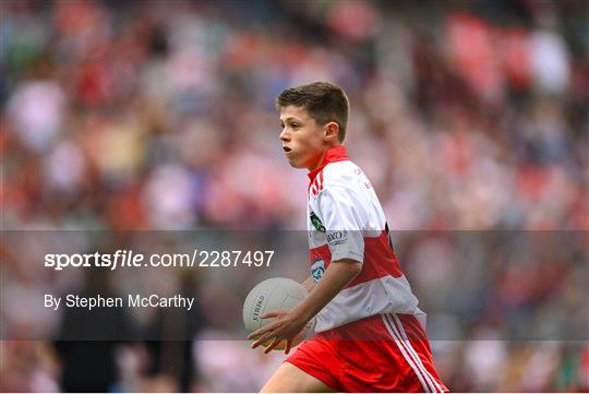 INTO Cumann na mBunscol GAA Respect Exhibition Go Games at Galway v Derry - GAA Football All-Ireland Senior Championship Semi-Final INTO Cumann na mBunscol GAA Respect Exhibition Go Games at Galway v Derry - GAA Football All-Ireland Senior Championship Semi-Final