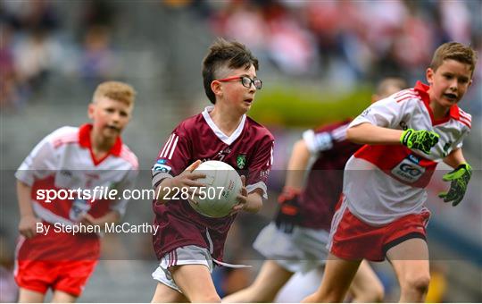 INTO Cumann na mBunscol GAA Respect Exhibition Go Games at Galway v Derry - GAA Football All-Ireland Senior Championship Semi-Final INTO Cumann na mBunscol GAA Respect Exhibition Go Games at Galway v Derry - GAA Football All-Ireland Senior Championship Semi-Final