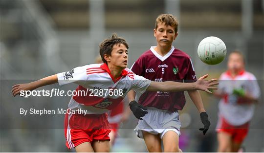 INTO Cumann na mBunscol GAA Respect Exhibition Go Games at Galway v Derry - GAA Football All-Ireland Senior Championship Semi-Final