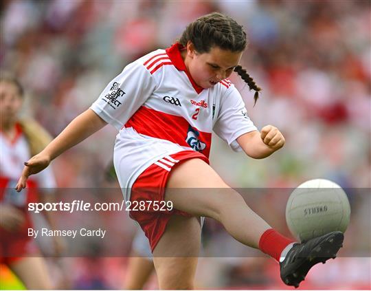 INTO Cumann na mBunscol GAA Respect Exhibition Go Games at Galway v Derry - GAA Football All-Ireland Senior Championship Semi-Final