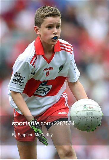 INTO Cumann na mBunscol GAA Respect Exhibition Go Games at Galway v Derry - GAA Football All-Ireland Senior Championship Semi-Final INTO Cumann na mBunscol GAA Respect Exhibition Go Games at Galway v Derry - GAA Football All-Ireland Senior Championship Semi-Final