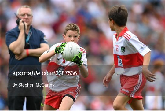 INTO Cumann na mBunscol GAA Respect Exhibition Go Games at Galway v Derry - GAA Football All-Ireland Senior Championship Semi-Final