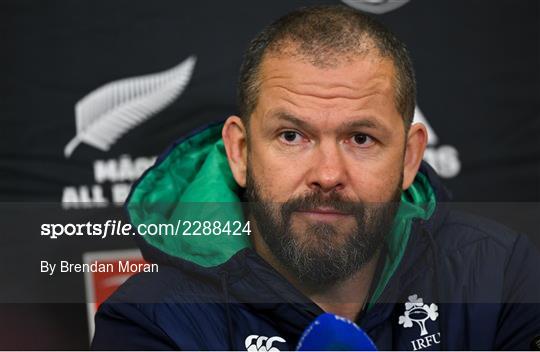 Ireland Rugby Squad Training and Media Conference