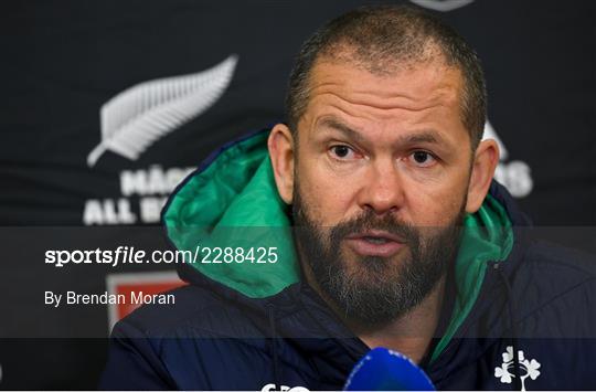 Ireland Rugby Squad Training and Media Conference