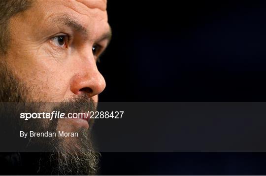 Ireland Rugby Squad Training and Media Conference