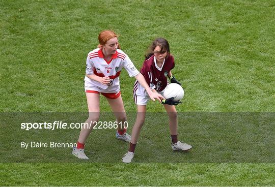 INTO Cumann na mBunscol GAA Respect Exhibition Go Games at Galway v Derry - GAA Football All-Ireland Senior Championship Semi-Final