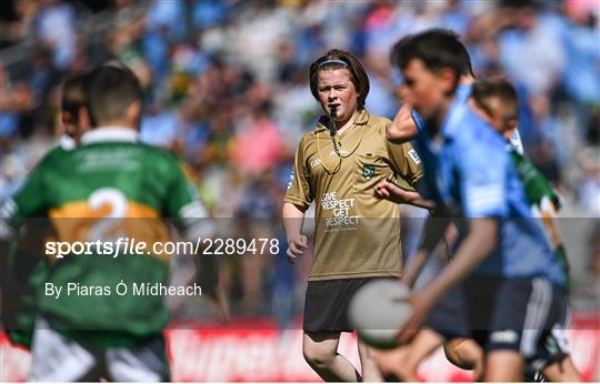INTO Cumann na mBunscol GAA Respect Exhibition Go Games at Dublin v Kerry - GAA Football All-Ireland Senior Championship Semi-Final INTO Cumann na mBunscol GAA Respect Exhibition Go Games at Dublin v Kerry - GAA Football All-Ireland Senior Championship Semi-Final