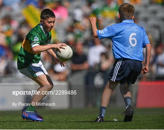 INTO Cumann na mBunscol GAA Respect Exhibition Go Games at Dublin v Kerry - GAA Football All-Ireland Senior Championship Semi-Final INTO Cumann na mBunscol GAA Respect Exhibition Go Games at Dublin v Kerry - GAA Football All-Ireland Senior Championship Semi-Final